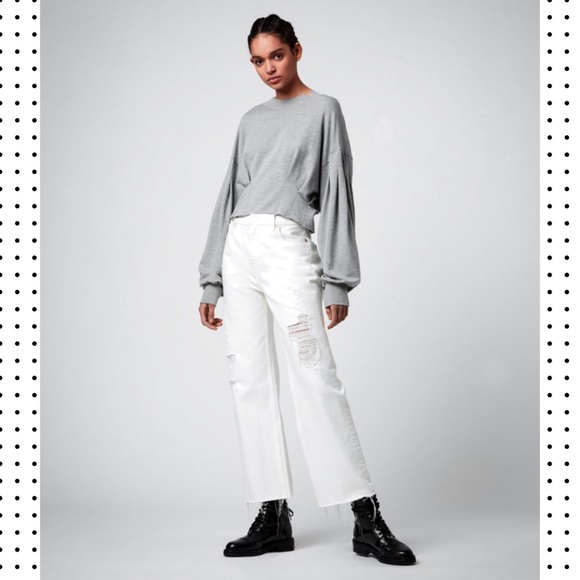 NWT All Saints Sidola Sweatshirt Gray XS NWT - Picture 6 of 6